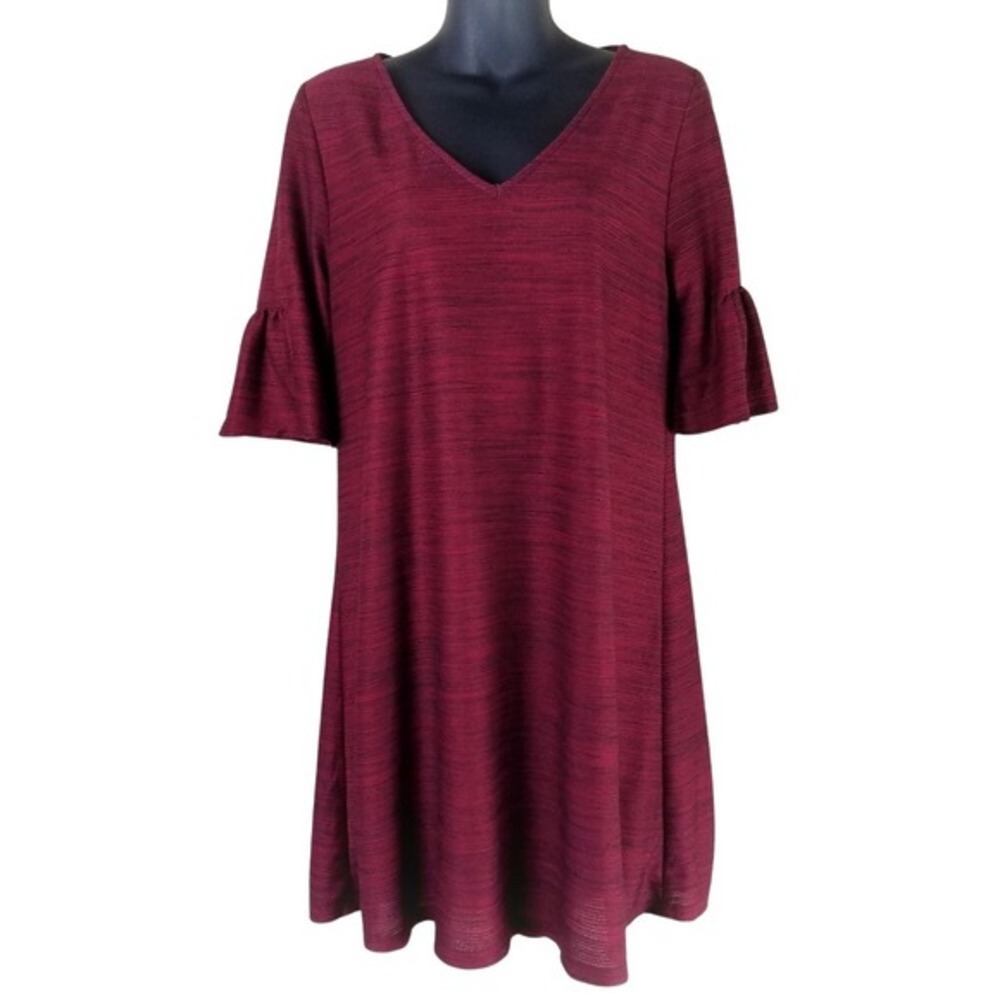 city triangles A-line Ruffle Sleeve‎ Shift Dress